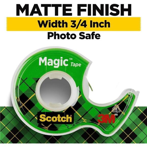 Invisible Magic Tape - 4 Rolls with Dispensers, Home Office & School Supplies - Picture 3 of 7